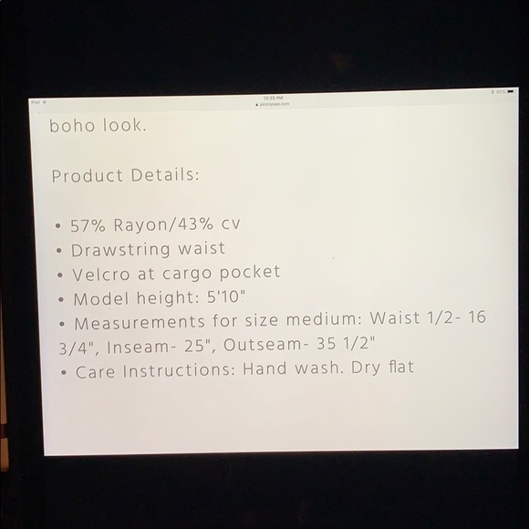 NWT Johnny Was Patchwork Pants Size Medium - Picture 6 of 7